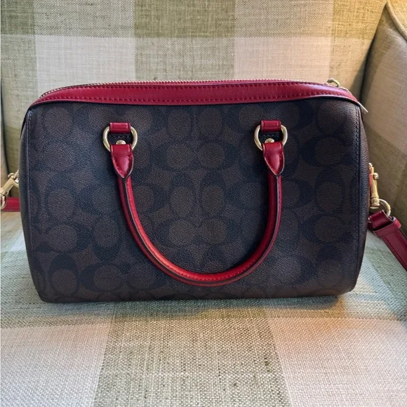 Coach Rowen Satchel Bag in Signature Canvas - Picture 4 of 7